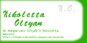 nikoletta oltyan business card
